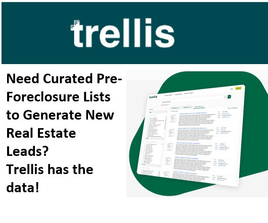 Need Curated Pre-foreclosure Lists to Generate New Real Estate Leads? Trellis Has the Data!